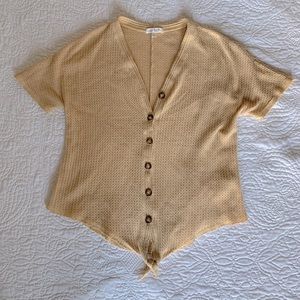 Nine Britton Hollie Button Down Brushed Knit Top